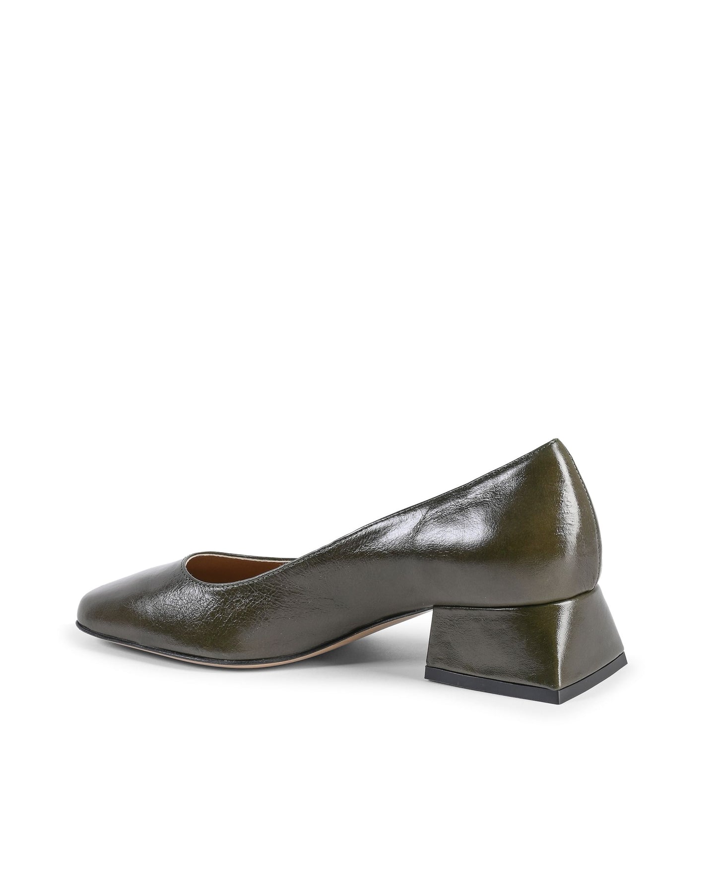 19V69 Italia Womens Heeled Ballerina SOFIA NAPLACK VERDE BOTTIGLIA