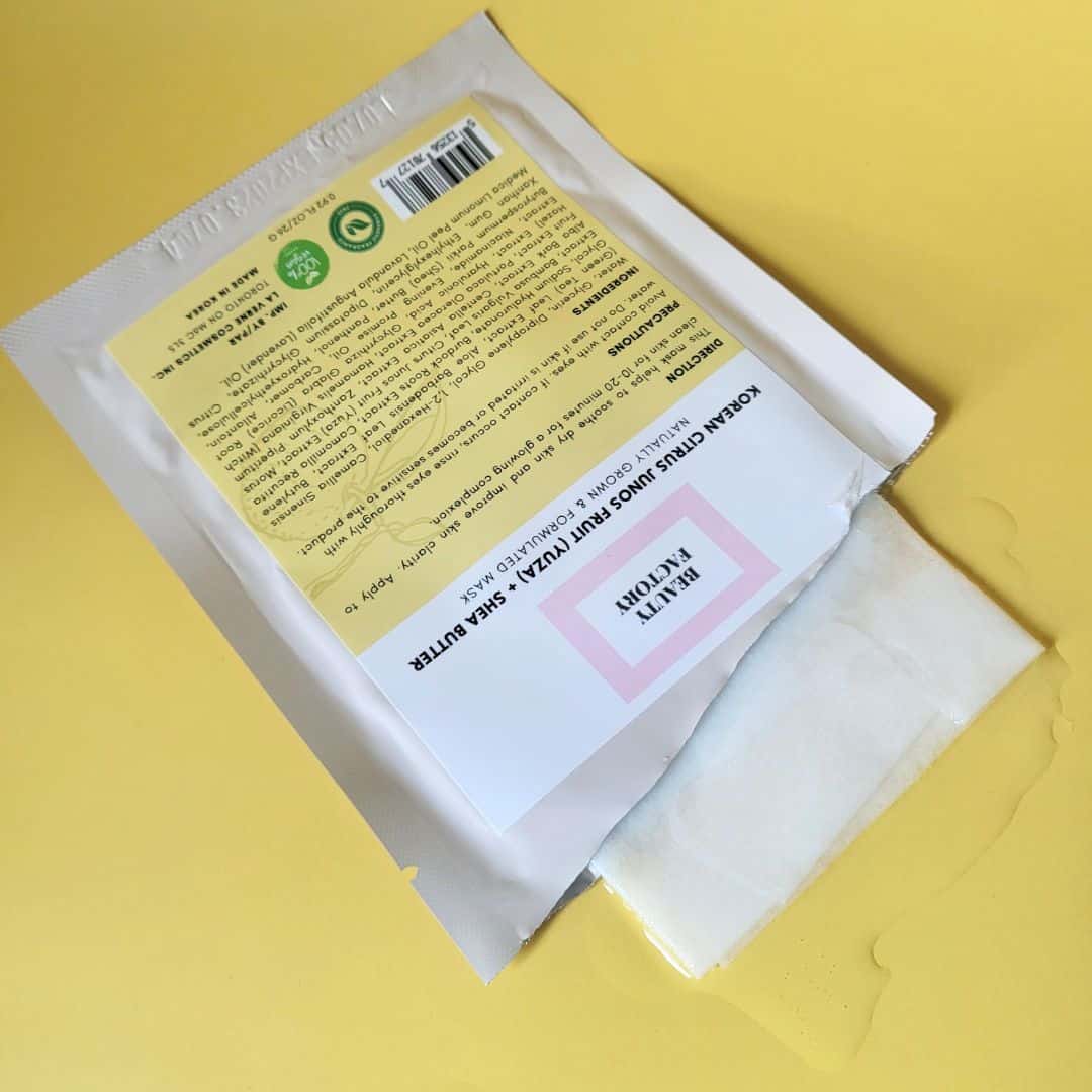 Beauty Factory Korean Citrus Junos Fruit + Shea Butter Mask(5 PCS)