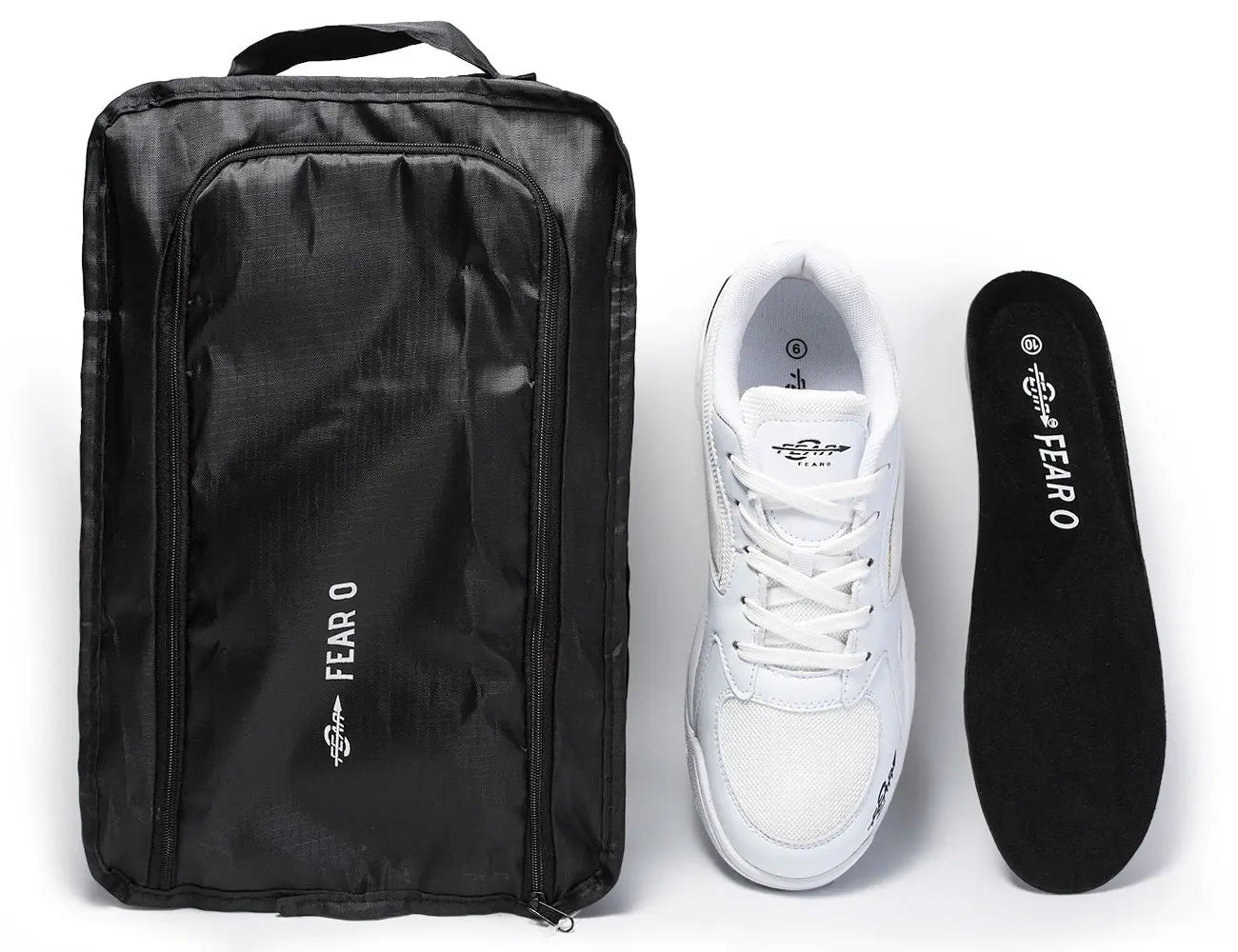 Men's High Arch Firm Support All-In-One White Walking Shoes, Comfort