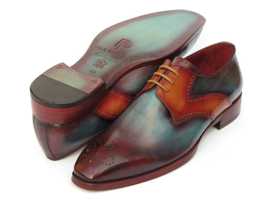 Paul Parkman Men's Multi-color Medallion Toe Derby Shoes