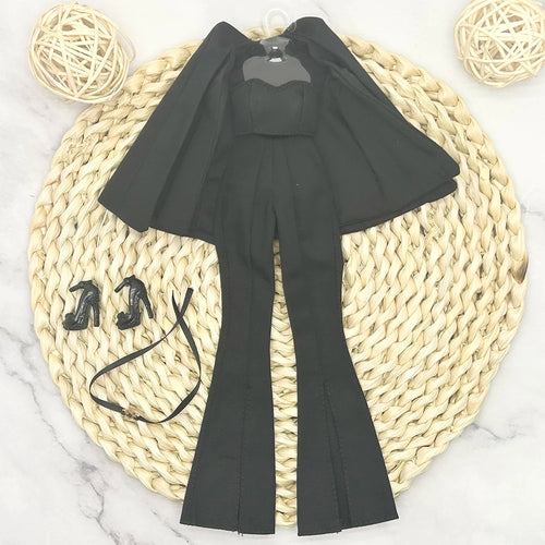 32cm Supermodel Doll Clothes Suit European Fashion Black Suit Series