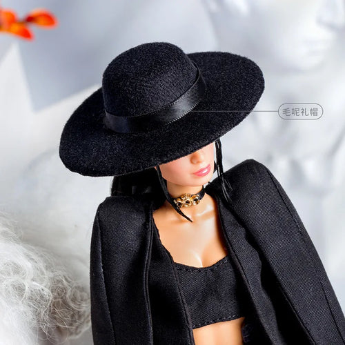 32cm Supermodel Doll Clothes Suit European Fashion Black Suit Series