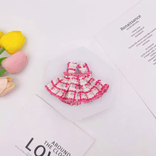 Trendy DIY Doll Clothes Nice Colorful Plaid Skirt Doll Accessories for