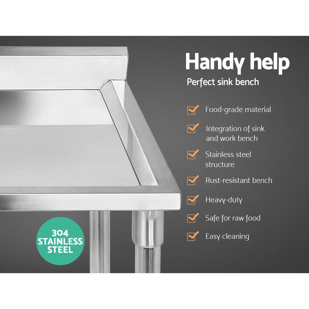 Cefito 100x60cm Stainless Steel Sink Bench Kitchen 304. Only Australia