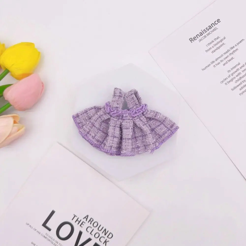 Trendy DIY Doll Clothes Nice Colorful Plaid Skirt Doll Accessories for