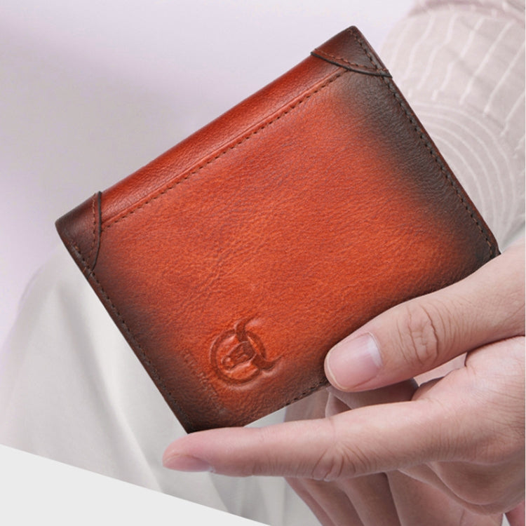 Bull Captain Men Wallet First-layer Cowhide Coin Clip RFID Retro