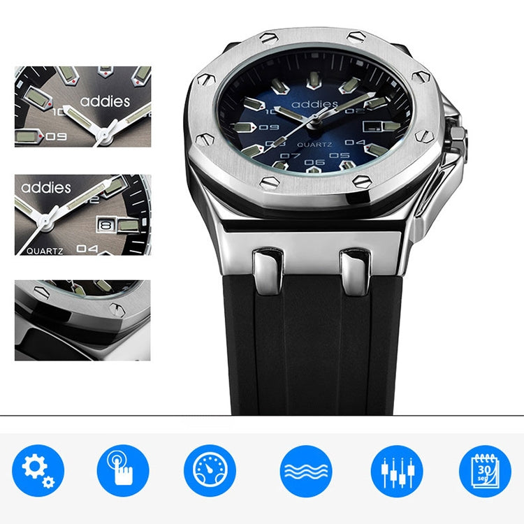 addies MY-052 Business Multifunctional Luminous Watch Silicone