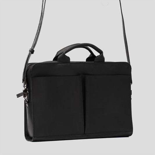 Leather Laptop Bag (Black)