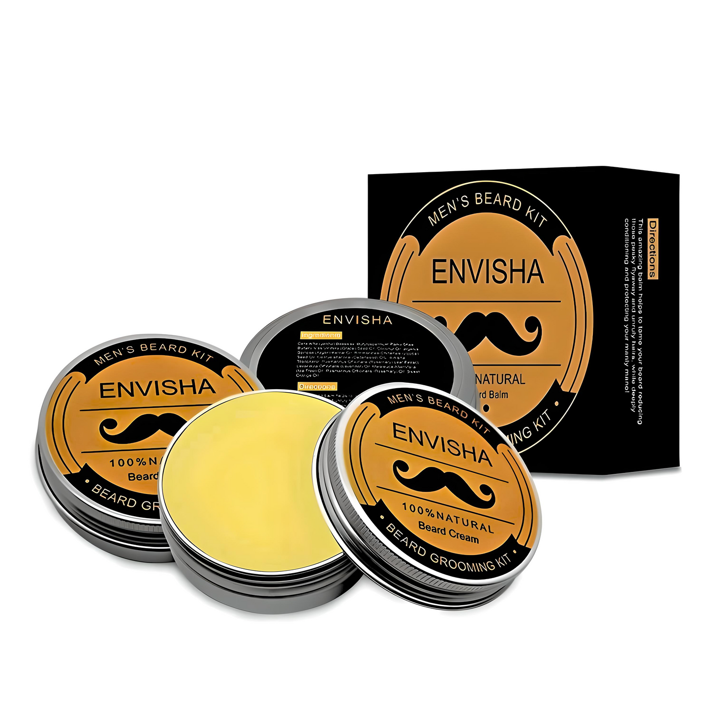 ENVISHA™ – 6-Piece Beard Grooming Kit for Men