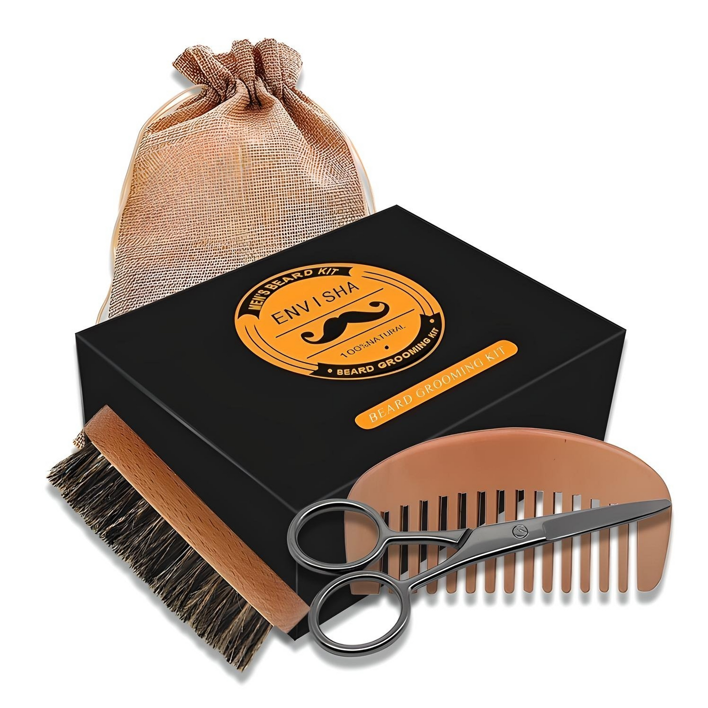 ENVISHA™ – 6-Piece Beard Grooming Kit for Men