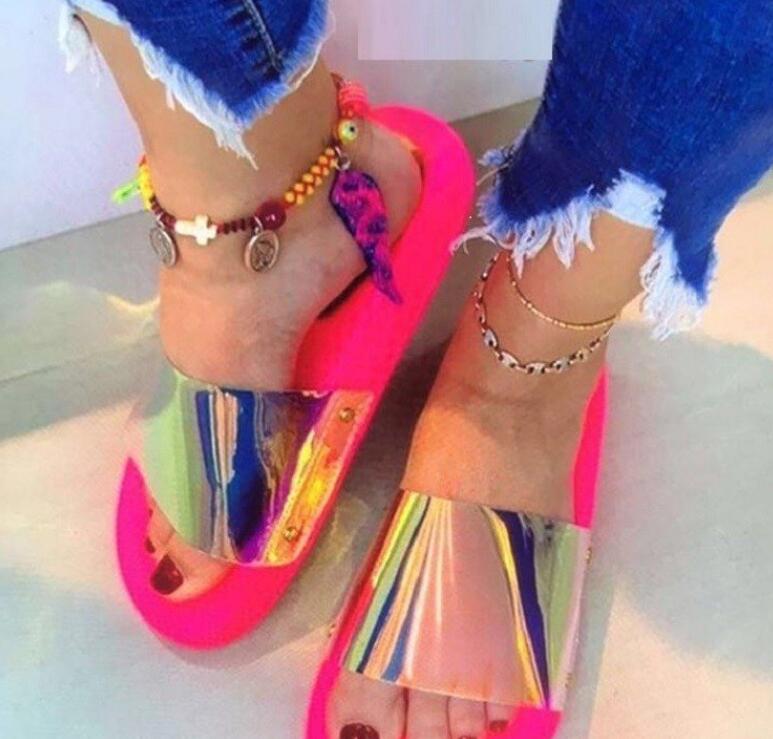 New Fashion Summer Women Sandals Clear Shoes Slip-On Jelly Shoes