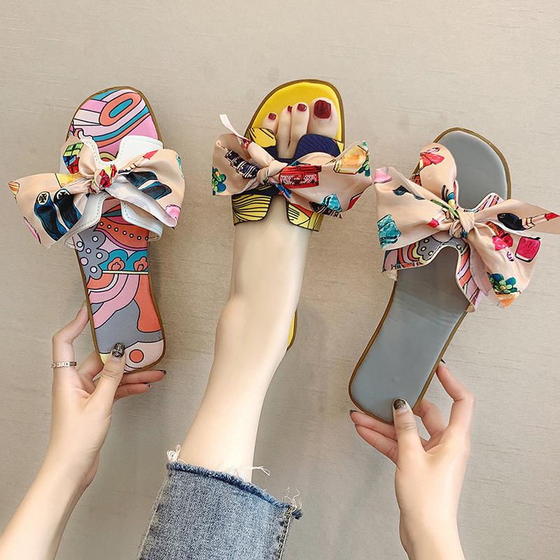 Summer Fashion Sandals Shoes Women Bow Summer Sandals Slipper
