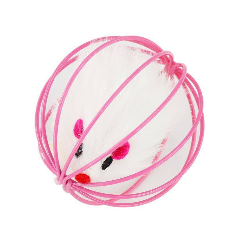 Plush Cage Mouse Cat Toy - Interactive Fun For Your Feline Friend!