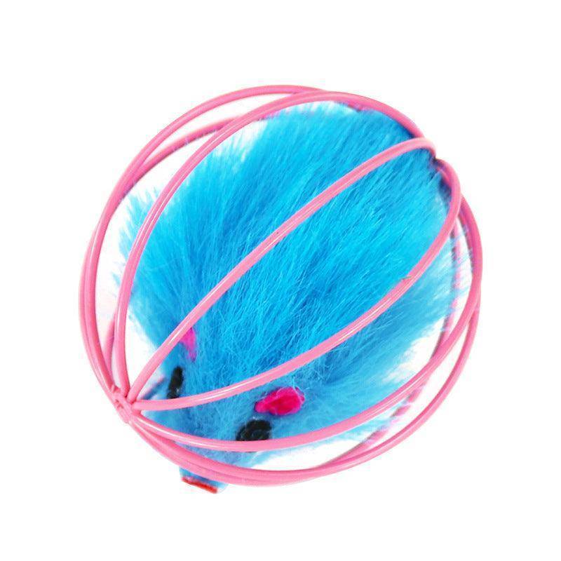 Plush Cage Mouse Cat Toy - Interactive Fun For Your Feline Friend!