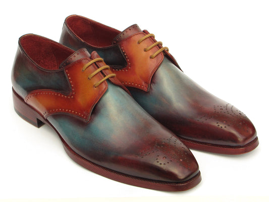 Paul Parkman Men's Multi-color Medallion Toe Derby Shoes