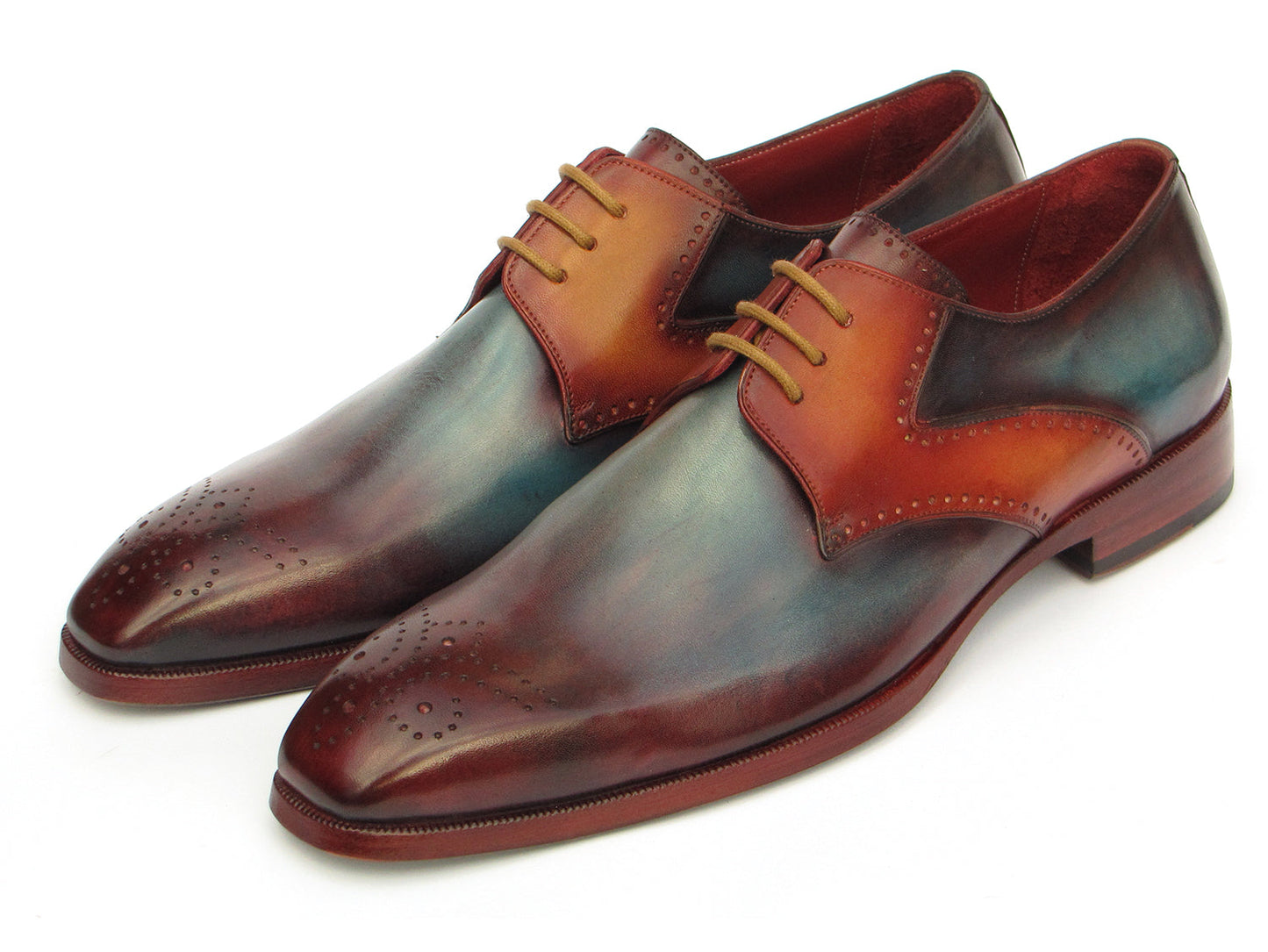 Paul Parkman Men's Multi-color Medallion Toe Derby Shoes