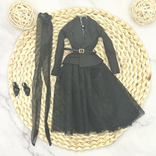 32cm Supermodel Doll Clothes Suit European Fashion Black Suit Series