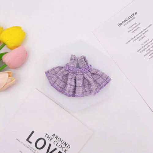 Trendy DIY Doll Clothes Nice Colorful Plaid Skirt Doll Accessories for