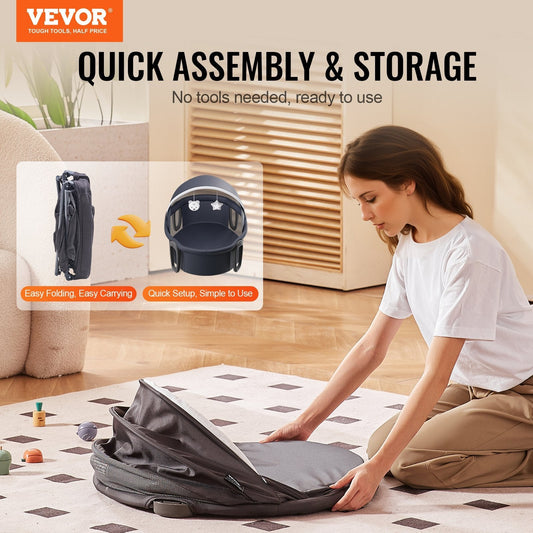 Portable Baby Bassinet On-The-Go Folding Baby Dome With Canopy And