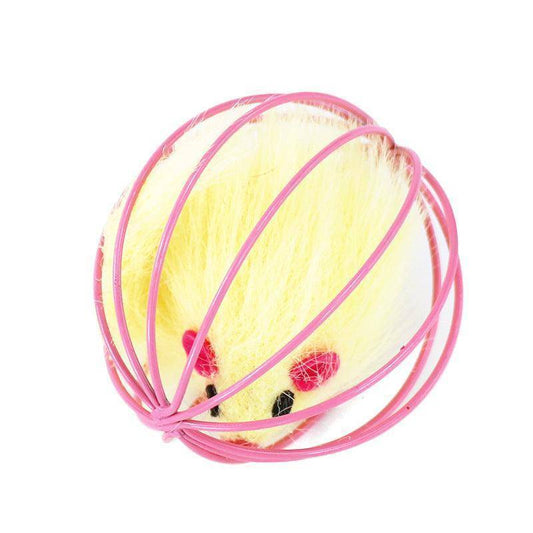 Plush Cage Mouse Cat Toy - Interactive Fun For Your Feline Friend!
