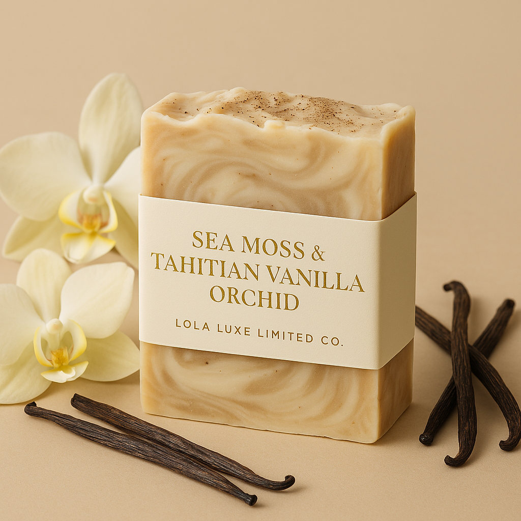 Sea Moss & Tahitian Vanilla Orchid Soap – Nourishing Handmade Bar with