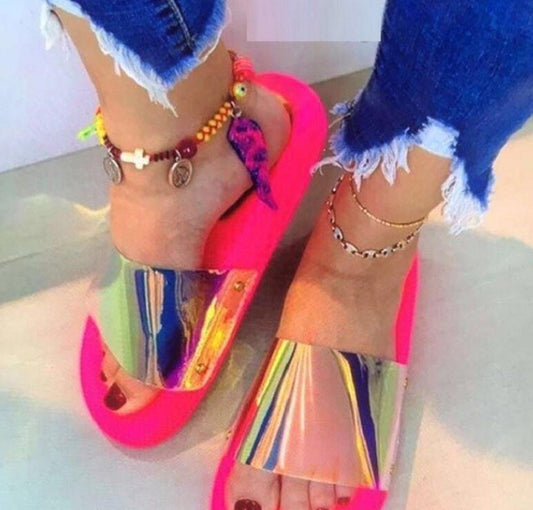 New  Fashion Summer Women Sandals Clear Shoes Slip-On Jelly Shoes
