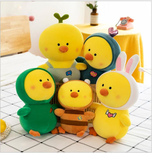 New Creative Plush Toys Kawaii Duck Dinosaur Rabbit Dolls for Kids