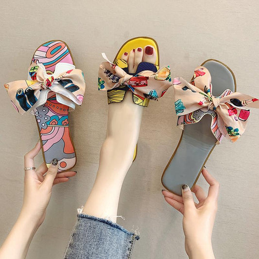 Summer Fashion Sandals Shoes Women Bow Summer Sandals Slipper