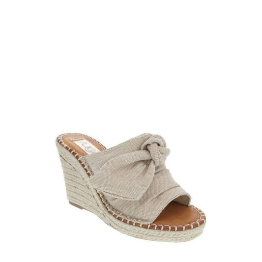 Womens Sandals - High Heel Slip-on Wedge Shoes
