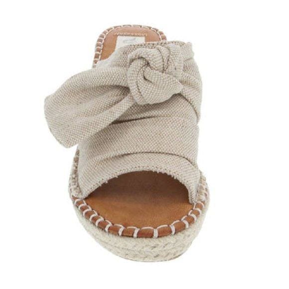 Womens Sandals - High Heel Slip-on Wedge Shoes